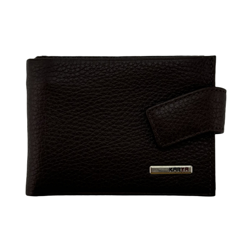 Кошелек-зажим для денег мужской кожаный Karya 0944-39 темно-коричневый