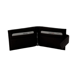 Кошелек-зажим для денег мужской кожаный Karya 0944-39 темно-коричневый