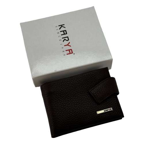 Кошелек-зажим для денег мужской кожаный Karya 0944-39 темно-коричневый