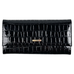 Кошелек женский кожаный лакированный Karya 1071-06 черный