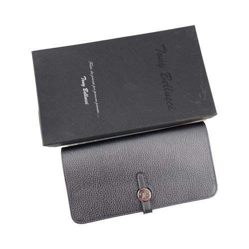 Гаманець жіночий шкіряний сталевий Tony Bellucci T711-1033 сріблястий