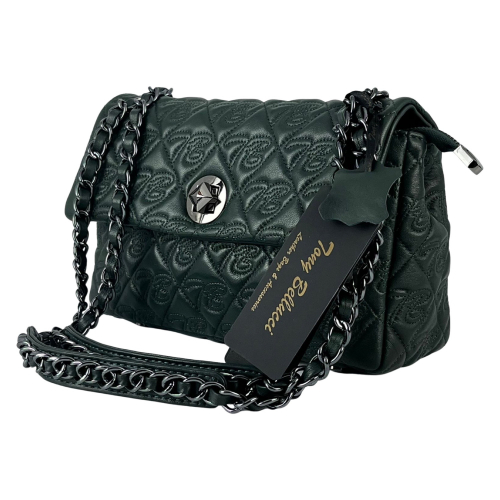 Сумка жіноча шкіряна Tony Bellucci 0459-2010 темно-зелена