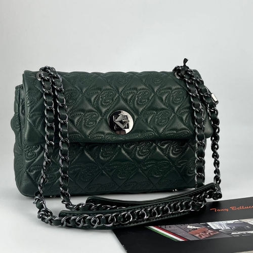 Сумка жіноча шкіряна Tony Bellucci 0459-2010 темно-зелена