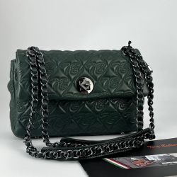 Сумка женская кожаная Tony Bellucci 0459-2010 темно-зеленая