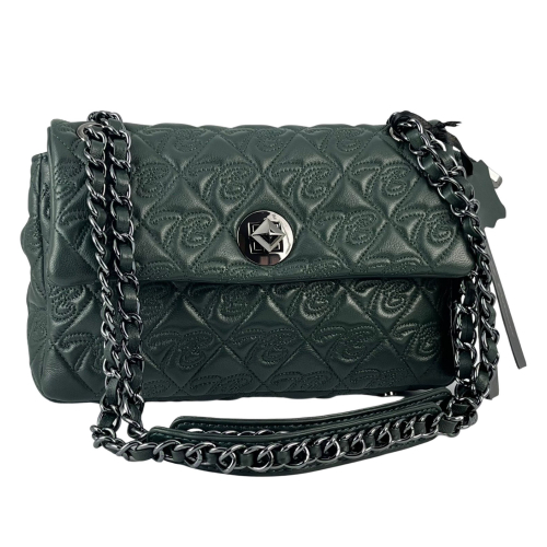 Сумка жіноча шкіряна Tony Bellucci 0459-2010 темно-зелена