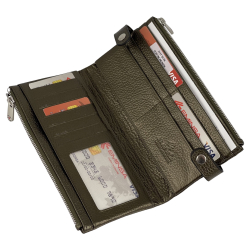 Гаманець жіночий шкіряний Eminsa 2117 32-36 оливковий