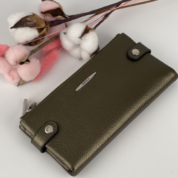 Кошелек женский кожаный Eminsa 2117 32-36 оливковый