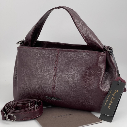 Сумка женская кожаная Tony Bellucci 0606-1905 бордовая