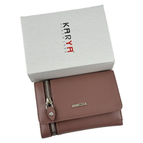 Кошелек женский кожаный Karya 2004 пудровый