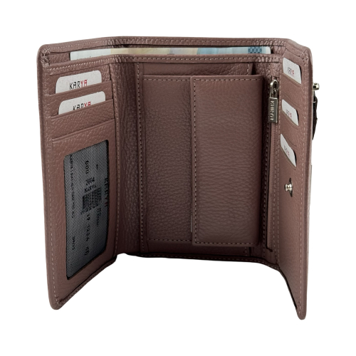 Кошелек женский кожаный Karya 2004 пудровый