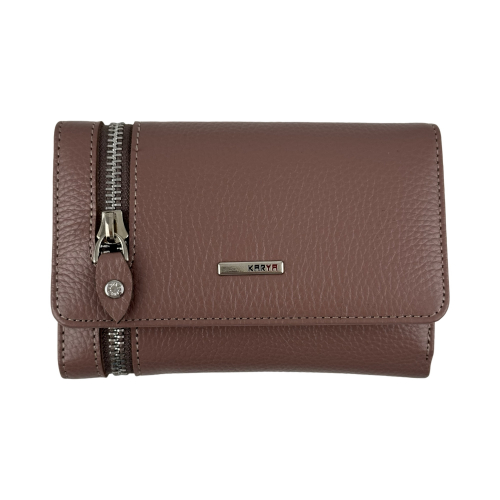 Кошелек женский кожаный Karya 2004 пудровый