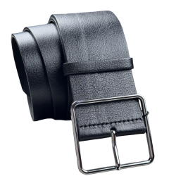 Ремінь жіночий шкіряний Кремінь 05.60.63.19 чорний 110 см (срібна пряжка)