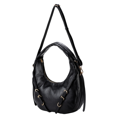 Сумка-хобо жіноча шкіряна Tony Bellucci 0953-281 чорна 