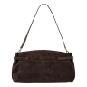 Сумка женская замшевая Enzo Nori EN1115-1100 темно-коричневая
