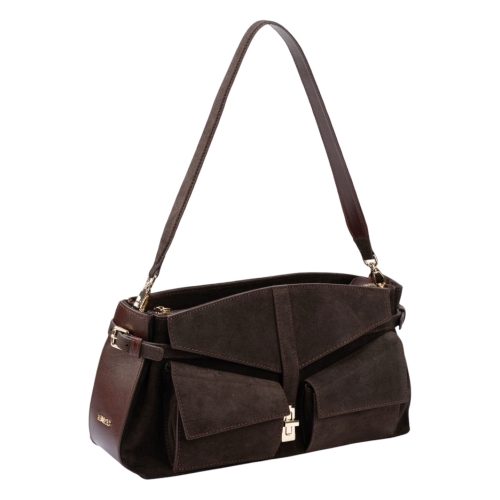 Сумка женская замшевая Enzo Nori EN1115-1100 темно-коричневая