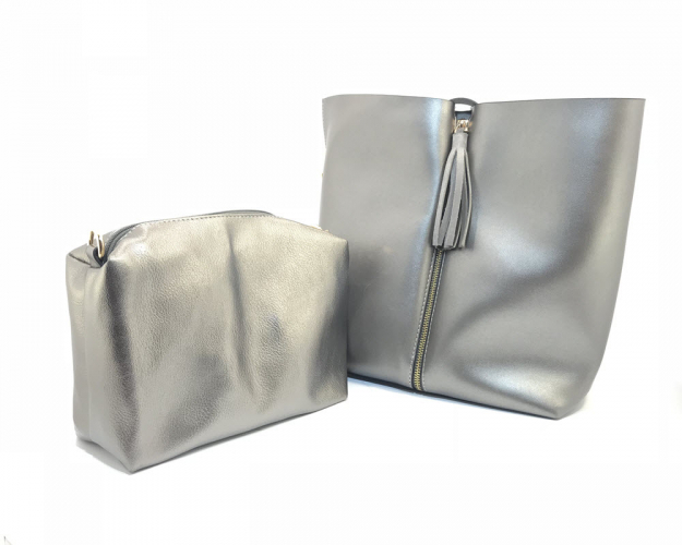 Сумка женская Vienca B1759 серебряная фото 2