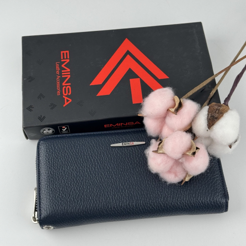 Кошелек женский кожаный Eminsa 2159 18-19 темно-синий