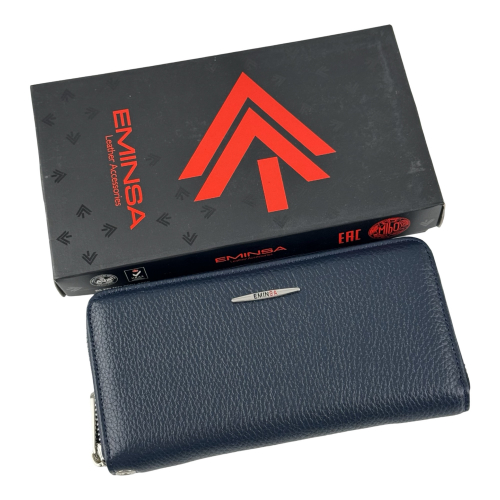 Кошелек женский кожаный Eminsa 2159 18-19 темно-синий