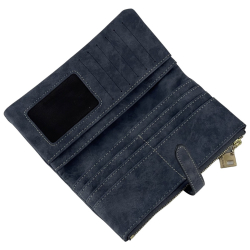 Гаманець жіночий під нубук Tauren 1287 темно-синій