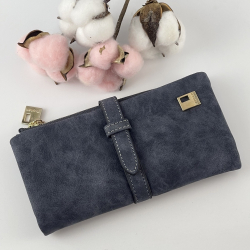 Гаманець жіночий під нубук Tauren 1287 темно-синій