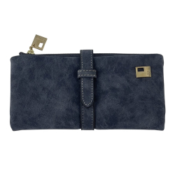 Гаманець жіночий під нубук Tauren 1287 темно-синій