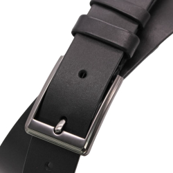 Ремень мужской кожаный Кремень 01.35.00.216 черный 120 см