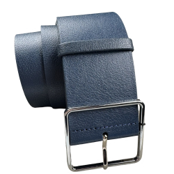 Ремінь жіночий шкіряний Кремінь 05.60.63.20 синій 110 см (срібна пряжка)