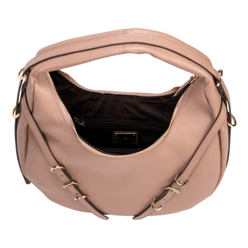 Сумка-хобо жіноча шкіряна Tony Bellucci 0953-205 пудра