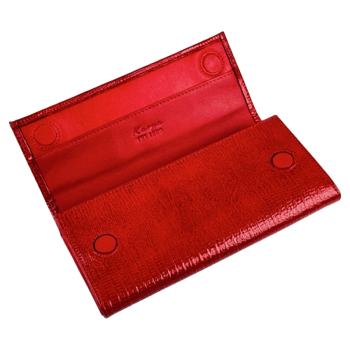 Кошелек женский кожаный лакированный Karya 1071-074 красный