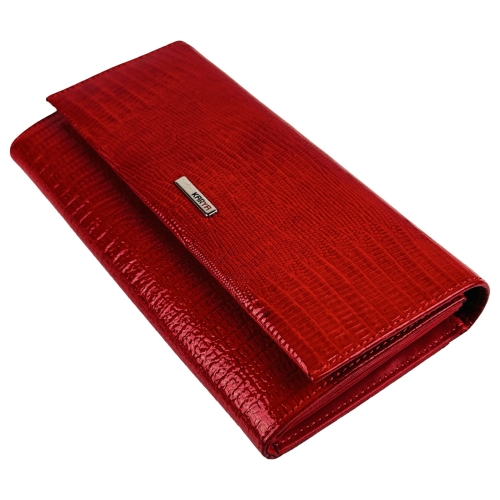 Кошелек женский кожаный лакированный Karya 1071-074 красный