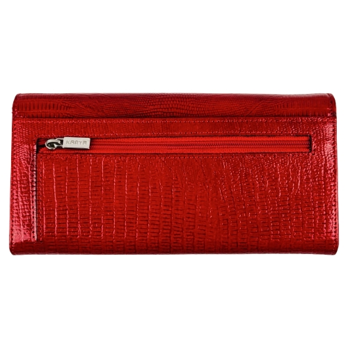 Кошелек женский кожаный лакированный Karya 1071-074 красный