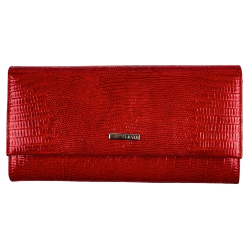 Кошелек женский кожаный лакированный Karya 1071-074 красный