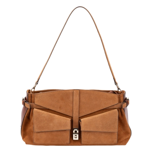 Сумка женская замшевая Enzo Nori EN1115-1101 коричневая