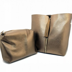 Сумка женская Vienca B1759 темно-золотистая