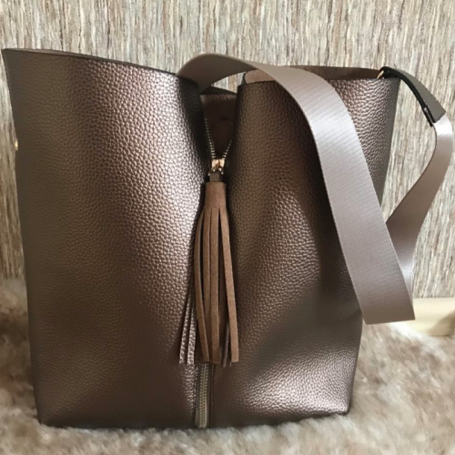 Сумка женская Vienca B1759 темно-золотистая