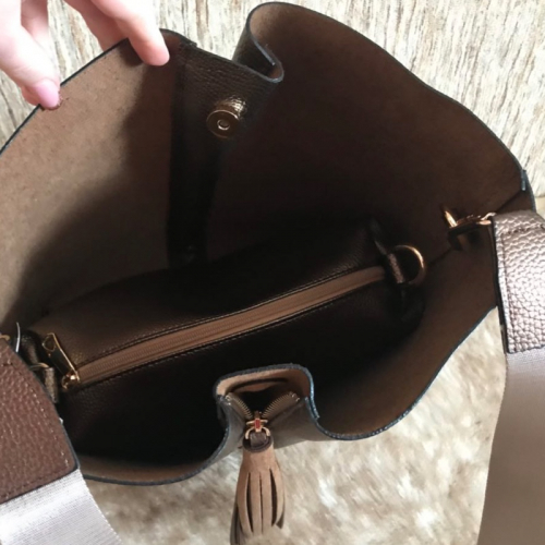 Сумка женская Vienca B1759 темно-золотистая