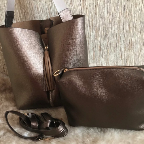 Сумка женская Vienca B1759 темно-золотистая