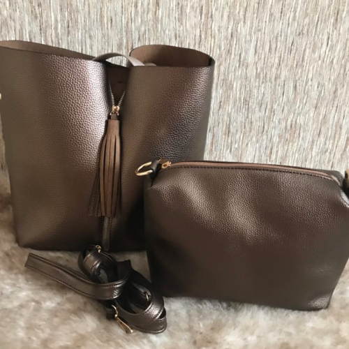 Сумка женская Vienca B1759 темно-золотистая