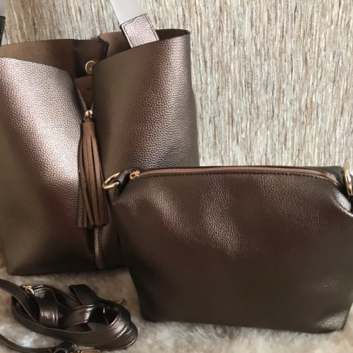 Сумка женская Vienca B1759 темно-золотистая