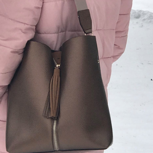 Сумка женская Vienca B1759 темно-золотистая