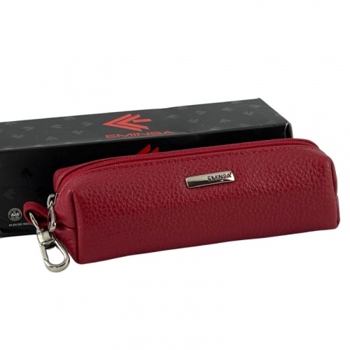 Ключница кожаная Eminsa 1549 18-5 красная