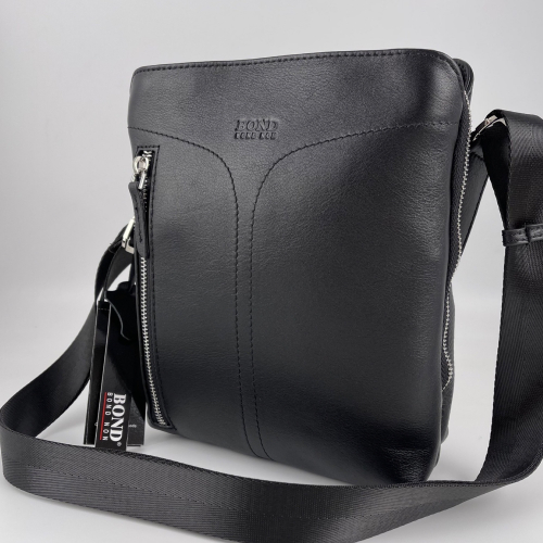 Сумка чоловіча шкіряна Bond Non 1019-1 чорна