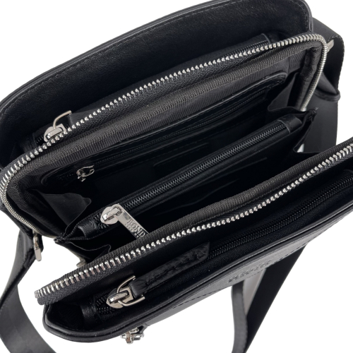 Сумка чоловіча шкіряна Bond Non 1019-1 чорна