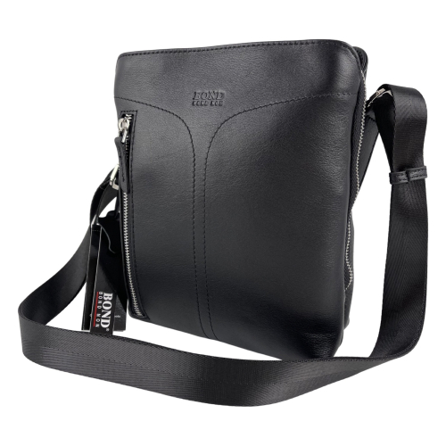 Сумка чоловіча шкіряна Bond Non 1019-1 чорна