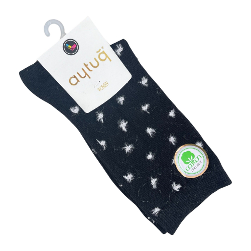 Шкарпетки жіночі Aytug Cotton 41071 високі чорні Size 36-40