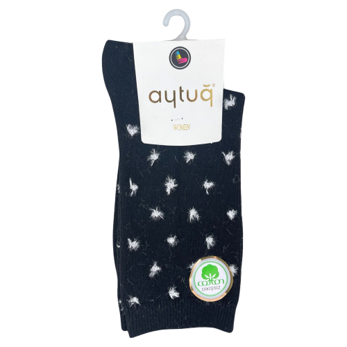 Шкарпетки жіночі Aytug Cotton 41071 високі чорні Size 36-40