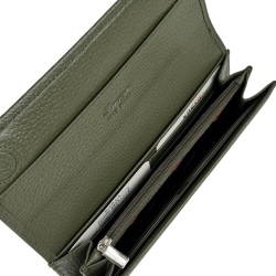 Кошелек женский кожаный лакированный Karya 1071-084 хаки