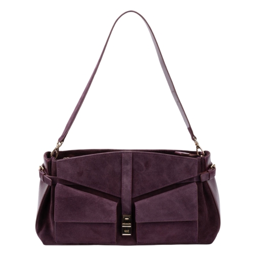 Сумка женская замшевая Enzo Nori EN1115-1107 сливовая