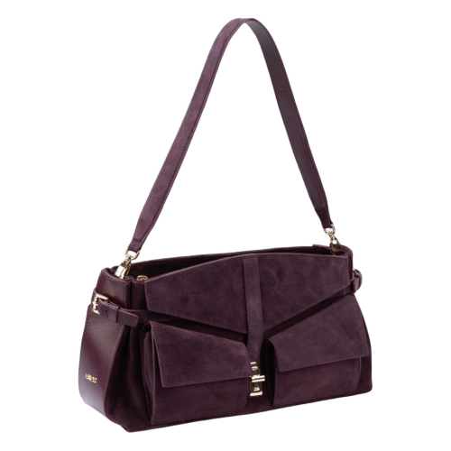 Сумка женская замшевая Enzo Nori EN1115-1107 сливовая
