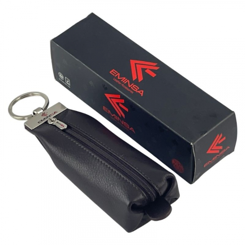 Ключница кожаная Eminsa 1588 12-3 темно-коричневая
